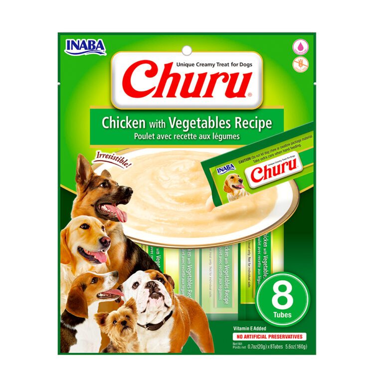 Churu Perro Pollo con Vegetales Sobre 8 Tubos x 20 Grs.
