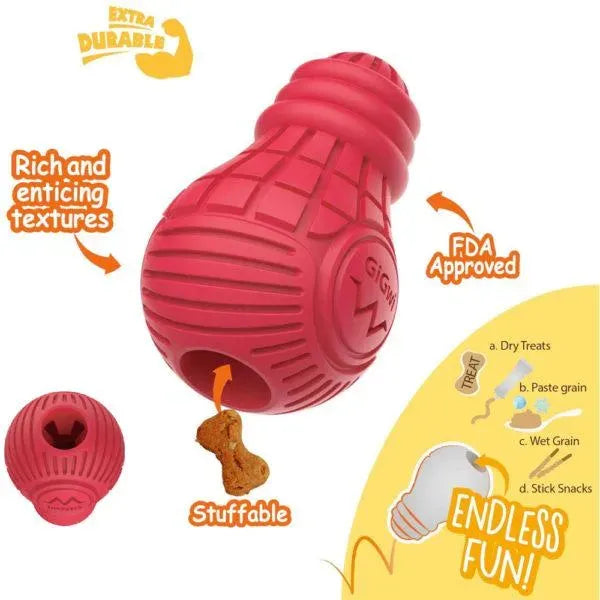 Gigwi Bulb dispensador snacks para perros M vista lateral