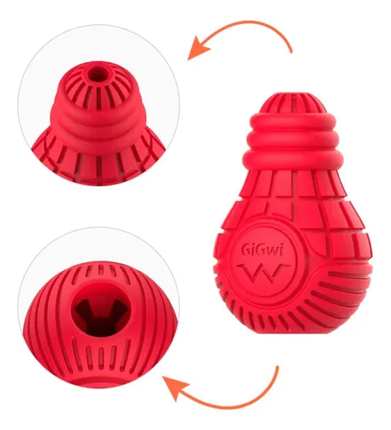 Gigwi Bulb dispensador snacks M perro jugando