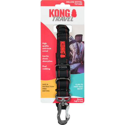 KONG Deluxe Swivel Tether Perros Cinturón de Seguridad Mosquetón Giratorio