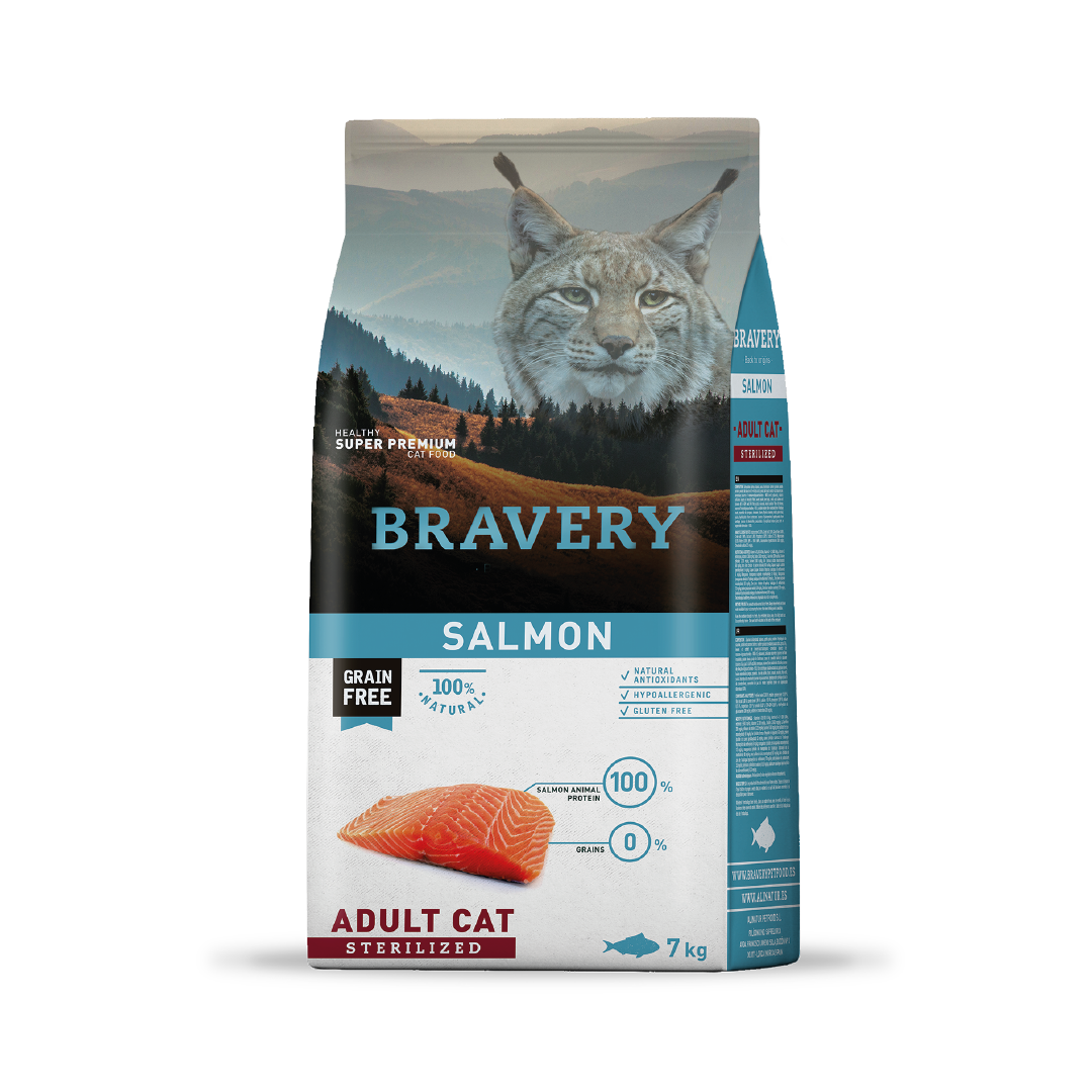 Bravery Salmón Gato Adulto Esterilizado 7 Kg