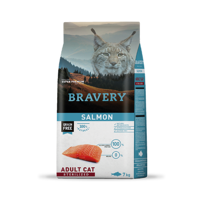Bravery Salmón Gato Adulto Esterilizado 7 Kg