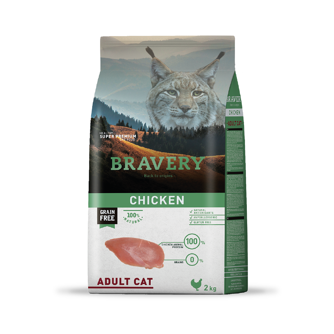 Bravery Pollo Gato Adulto 2 Kg