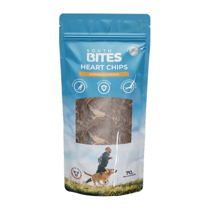 South Bites snack perro Heart Chips 70 grs empaque vista frontal