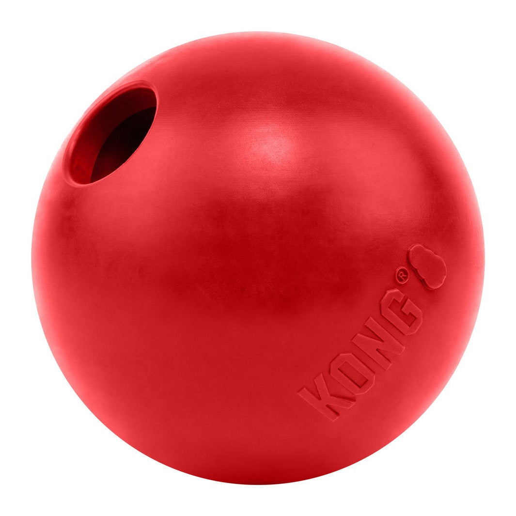 KONG Ball Medium Large M/L pelota caucho natural resistente roja