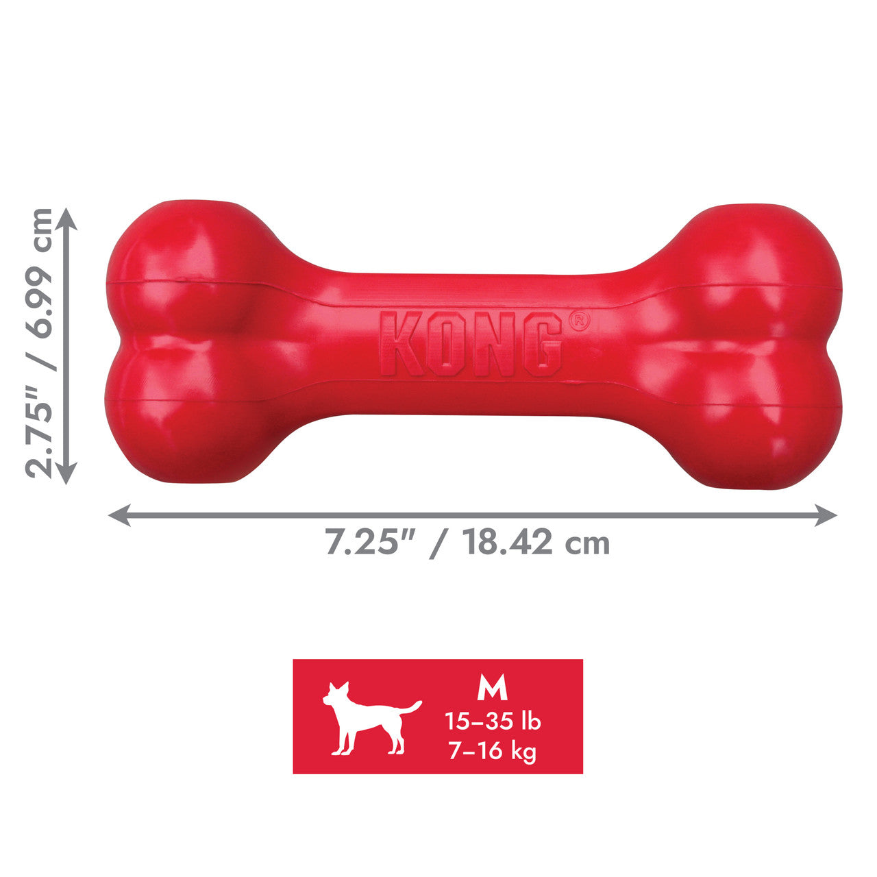 KONG Goodie Bone Medium (M) para Perros – Hueso Dispensador de Premios