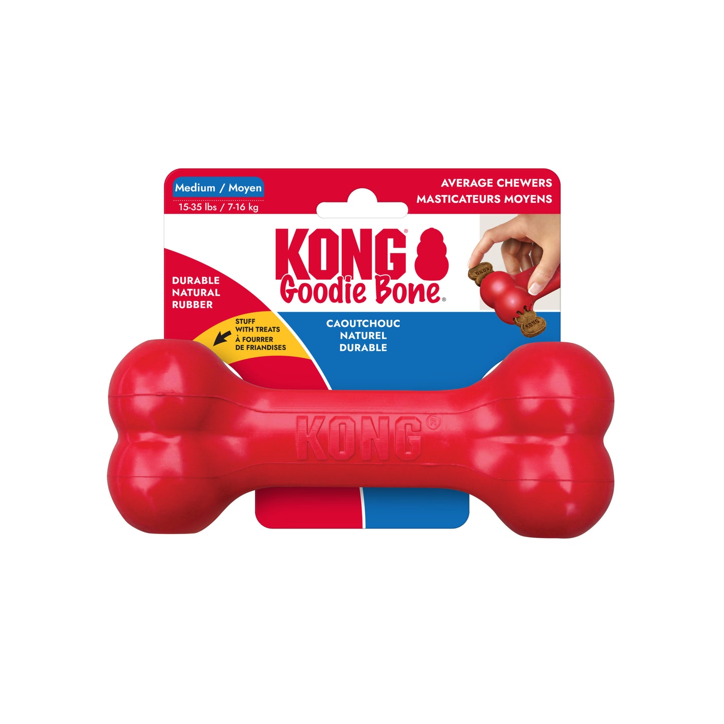 KONG Goodie Bone Medium (M) para Perros – Hueso Dispensador de Premios