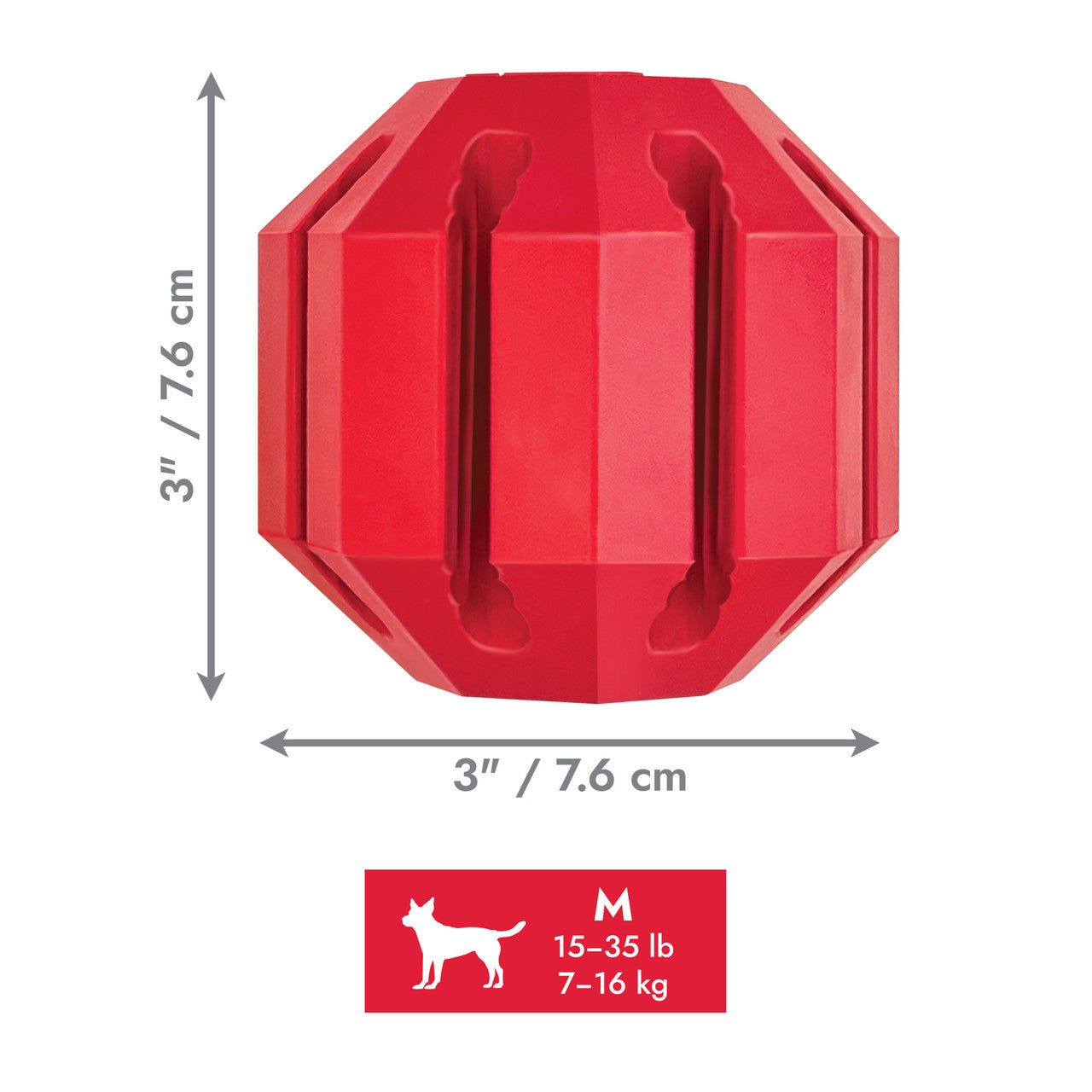 KONG Stuff-A-Ball Medium (M) para Perros – Pelota Dispensadora de Premios