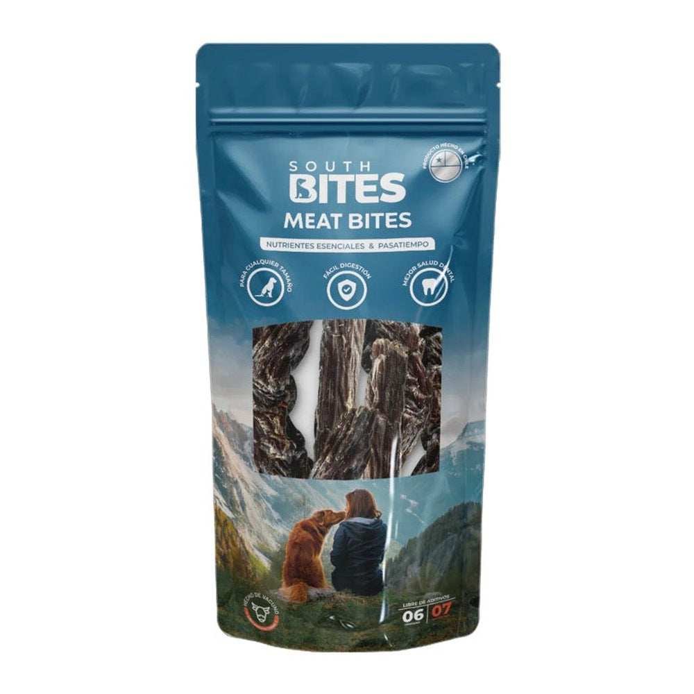 South Bites snack perro Meat Bites 6 unidades 7 cm empaque vista frontal