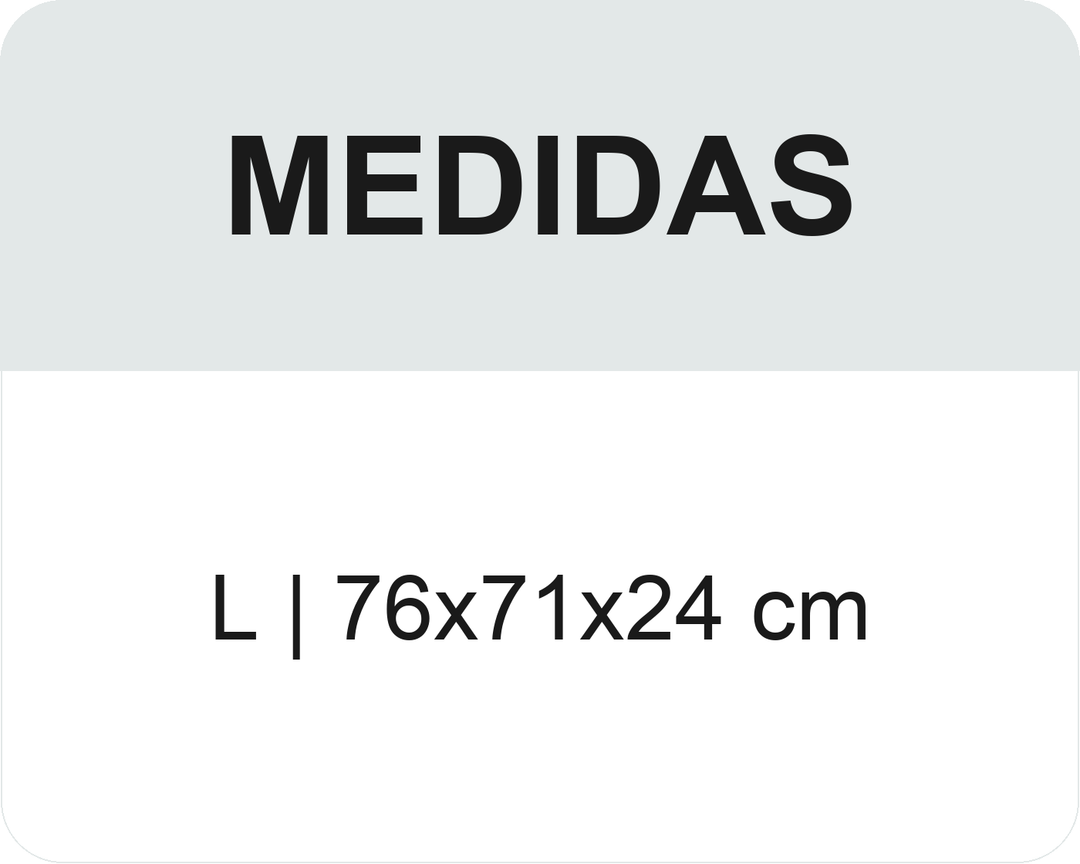 Medidas de la cama acolchada verde: L 76x71x24 cm