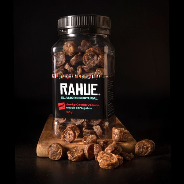 Rahue Jerky Catnip Vacuno 160 grs. - Snack Gatos