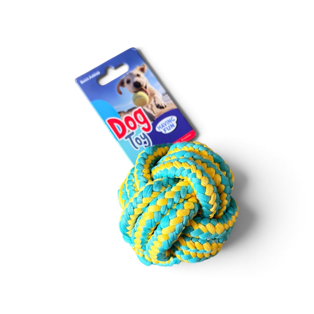 Buen Amigo Juguete de Cuerda Pelota 8 cms para Perros - Verde/Amarillo