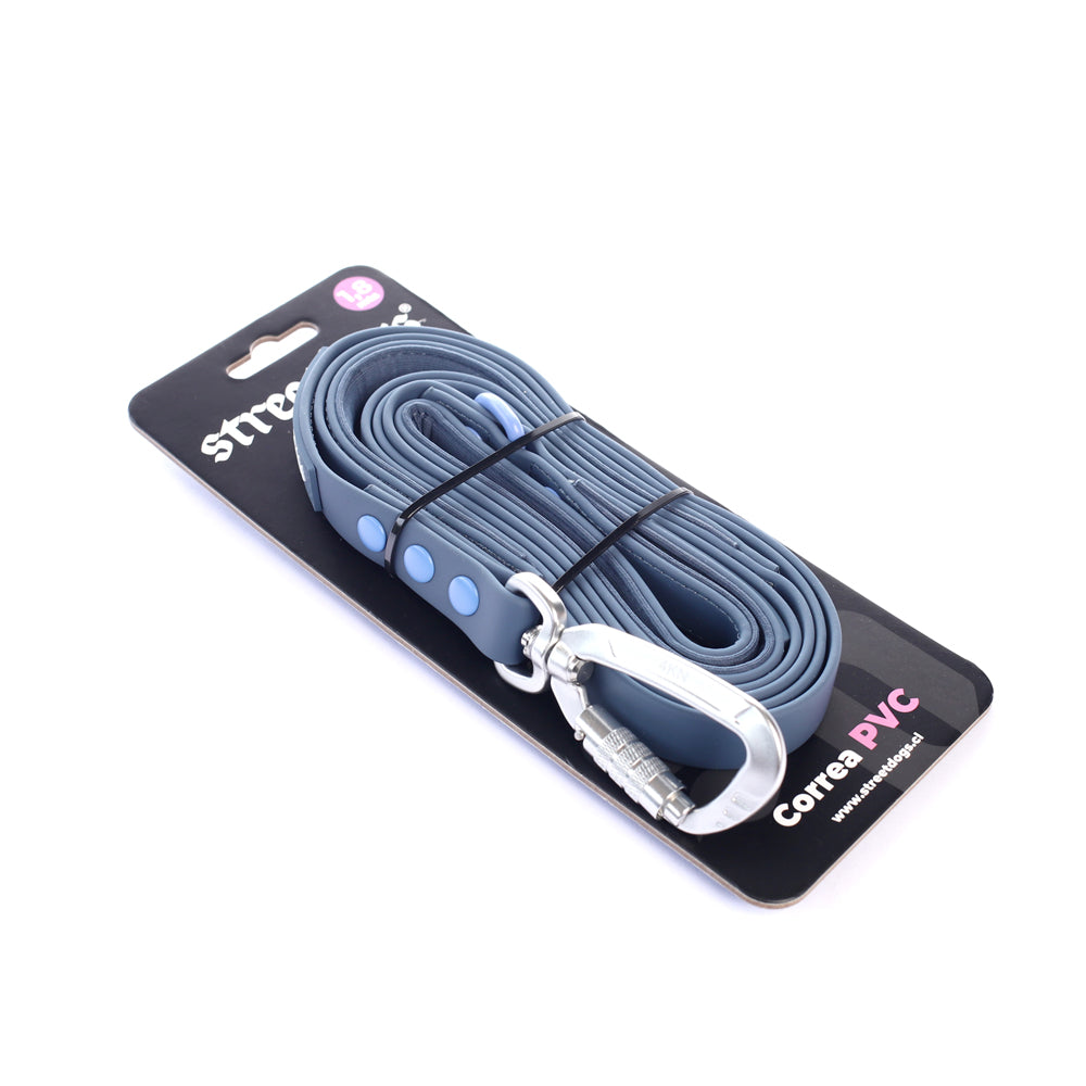 Street Dogs Correa Perro PVC Impermeable Azul, largo 1,8 metros