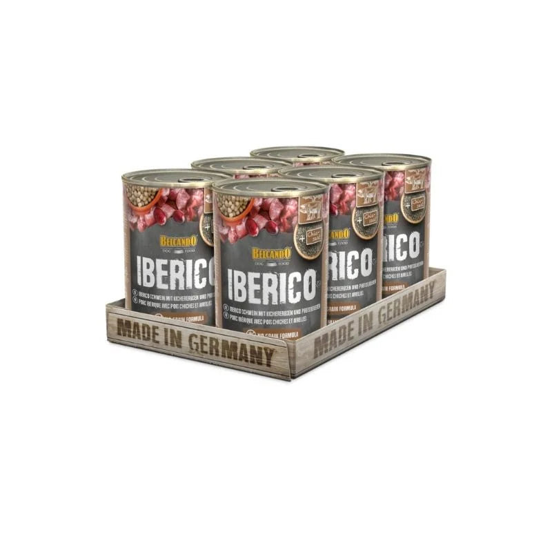 Belcando Perro Cerdo Ibérico, Garbanzos y Arándanos Lata 400 Grs. x 6 Uds.