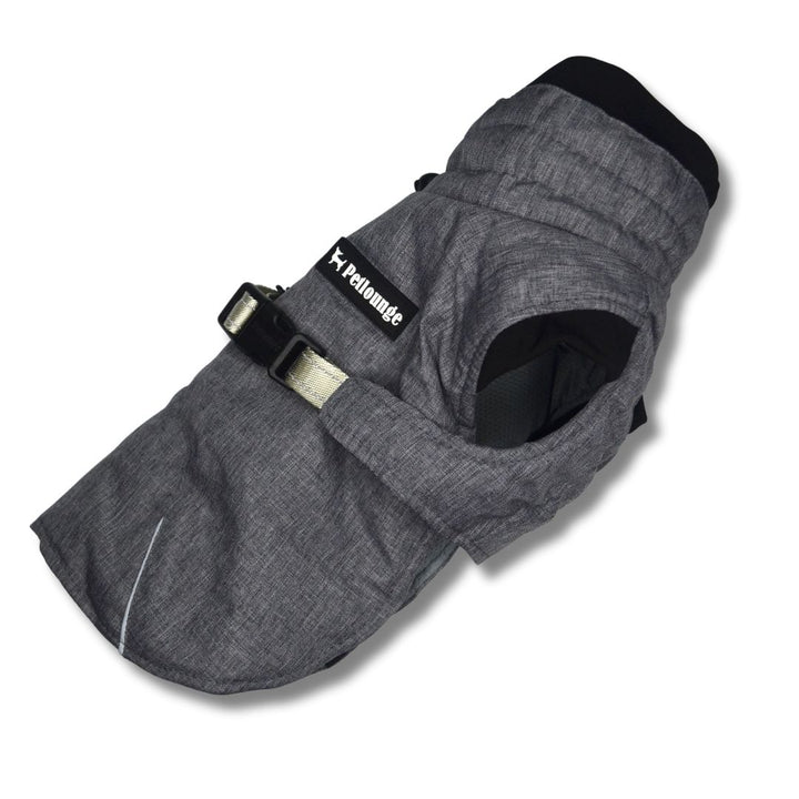Pet Lounge parka Dry and Comfy gris perros y gatos vista frontal