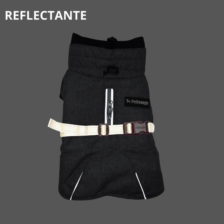 Pet Lounge parka Dry and Comfy gris para perros y gatos detalle interior