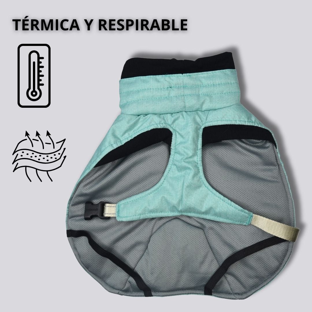 Pet Lounge Parka Dry and Comfy Perros y Gatos Celeste Menta