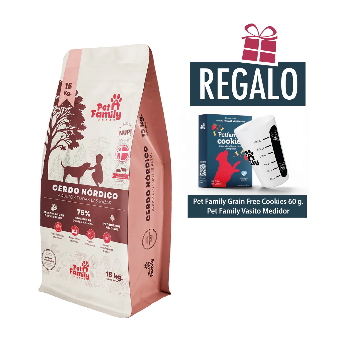 Pet Family Perro Adulto Cerdo Nórdico 15 Kg