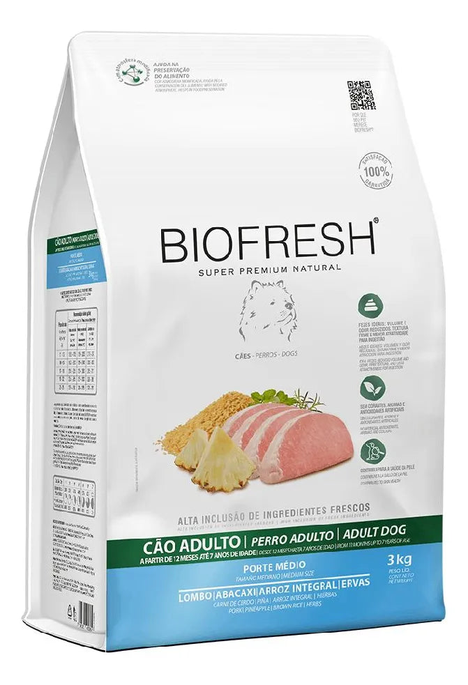 Biofresh Perro Adulto Razas Medianas Cerdo/Piña 3 Kg