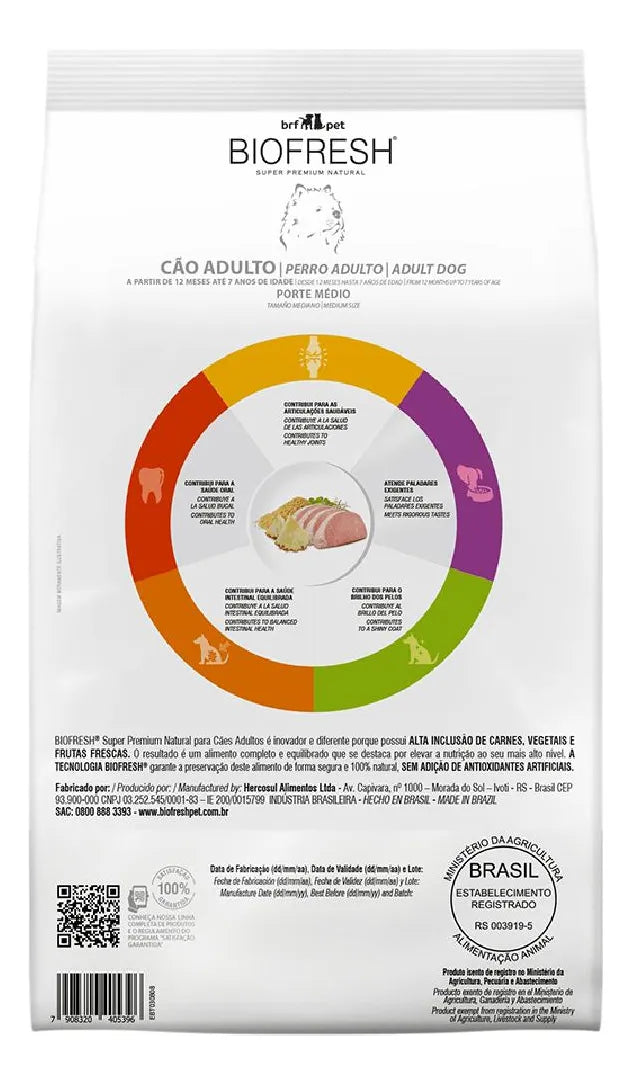 Biofresh Perro Adulto Razas Medianas Cerdo/Piña 3 Kg