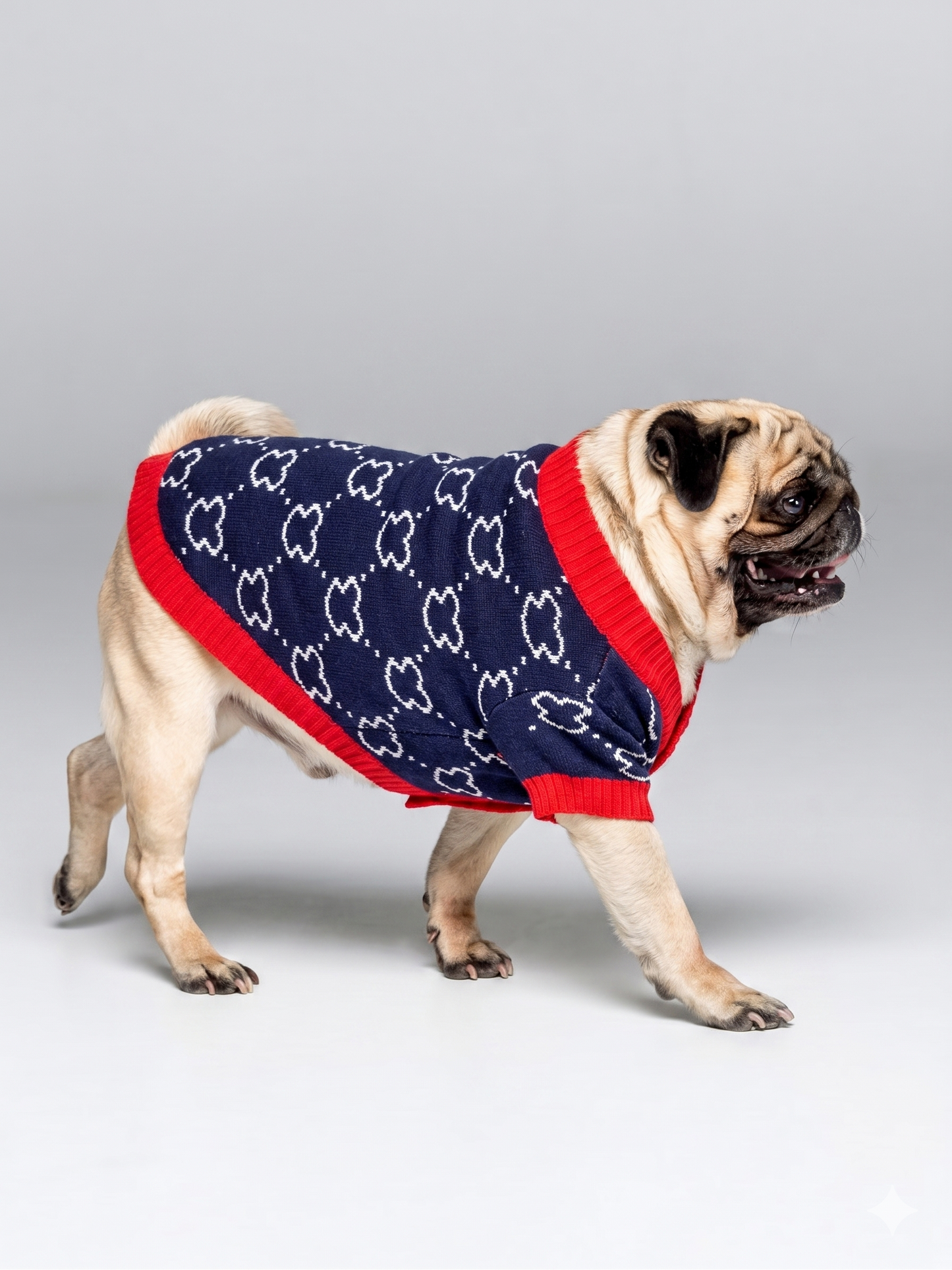 Chaleco con Botones Azul/Rojo Perros y Gatos