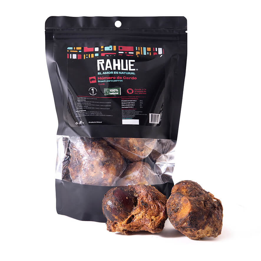 Rahue húmero de cerdo 3 unidades snack natural para perros
