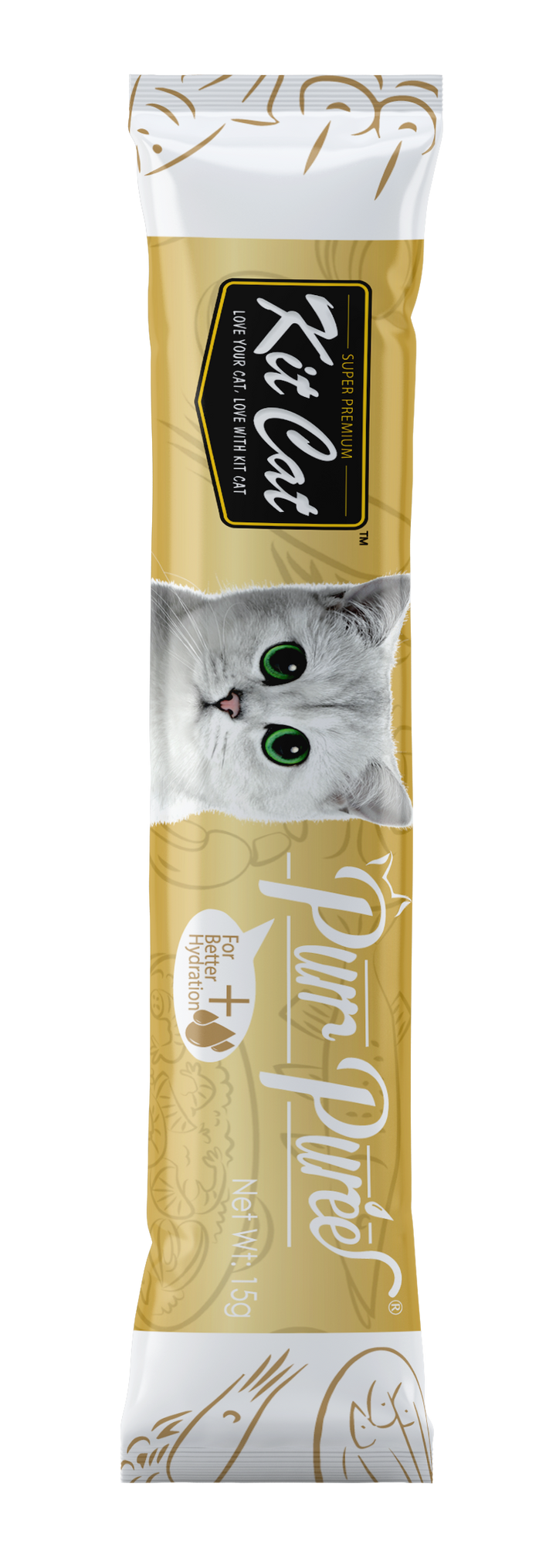 Kit Cat Purr Purée tubo individual de 15 g snack cremoso para gatos