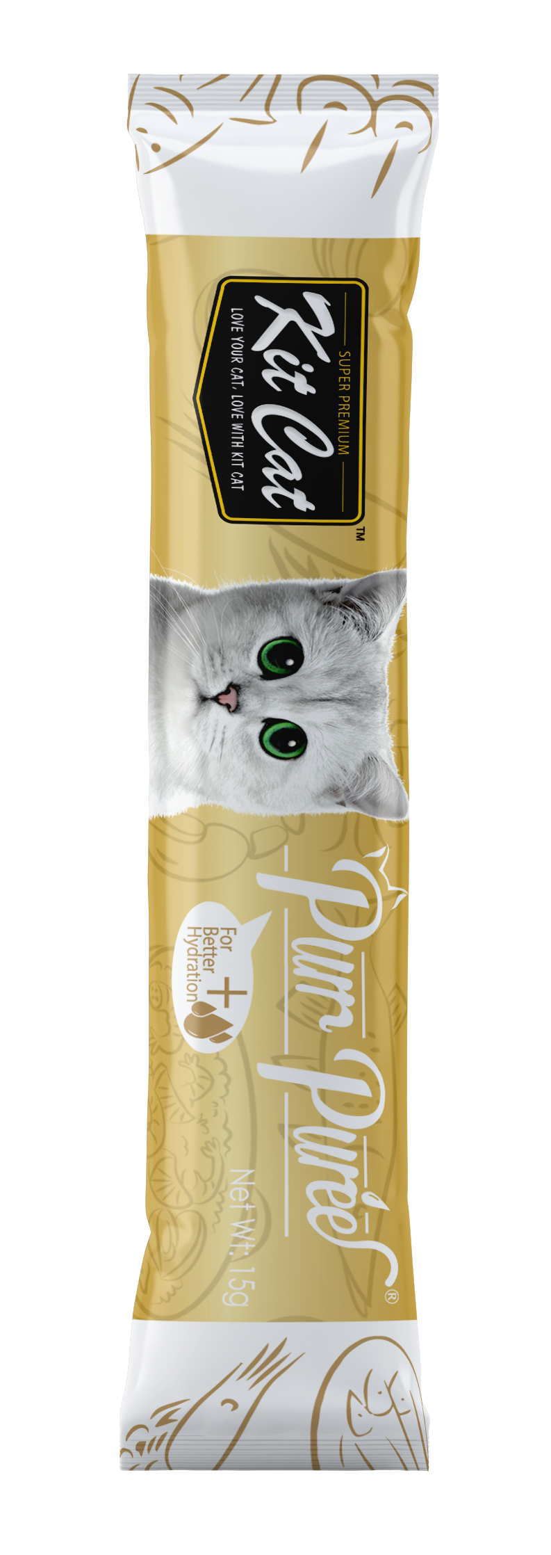 Kit Cat Purr Purée tubo individual de 15 g snack cremoso para gatos