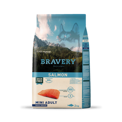 Bravery Salmón Perro Mini Adulto Razas Pequeñas 2 Kg