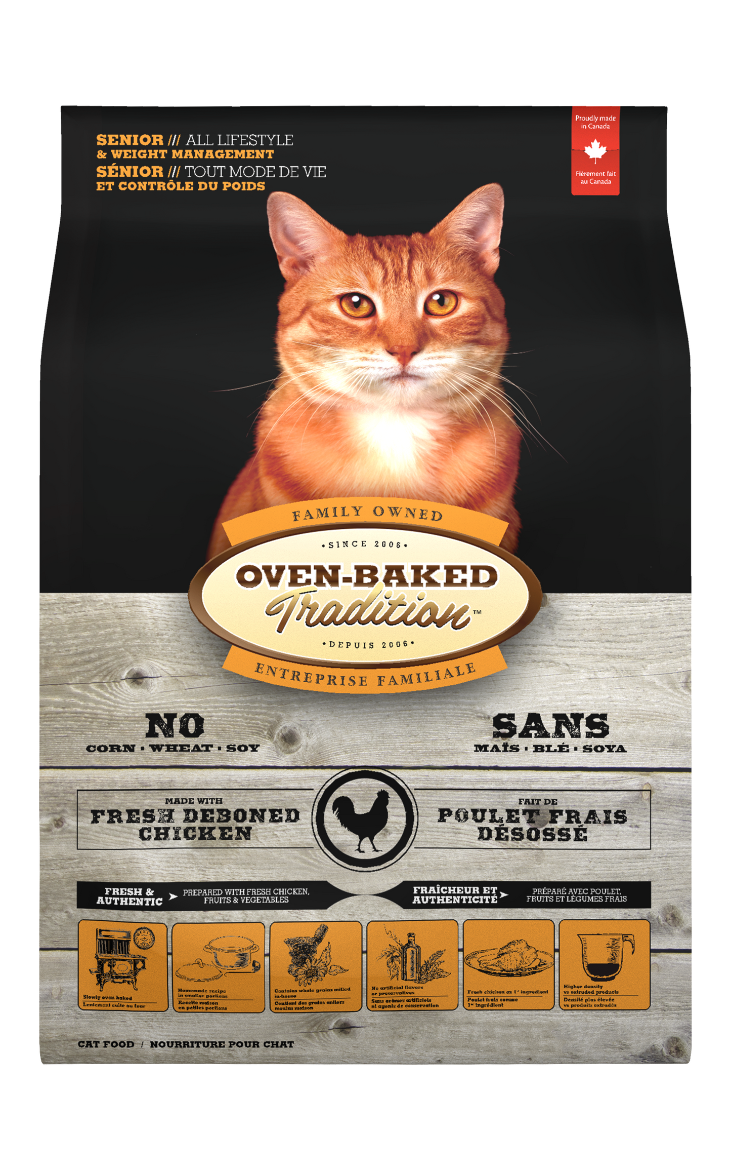 Oven Baked Tradition Gato Senior y Control de Peso Pollo 2.27 Kg