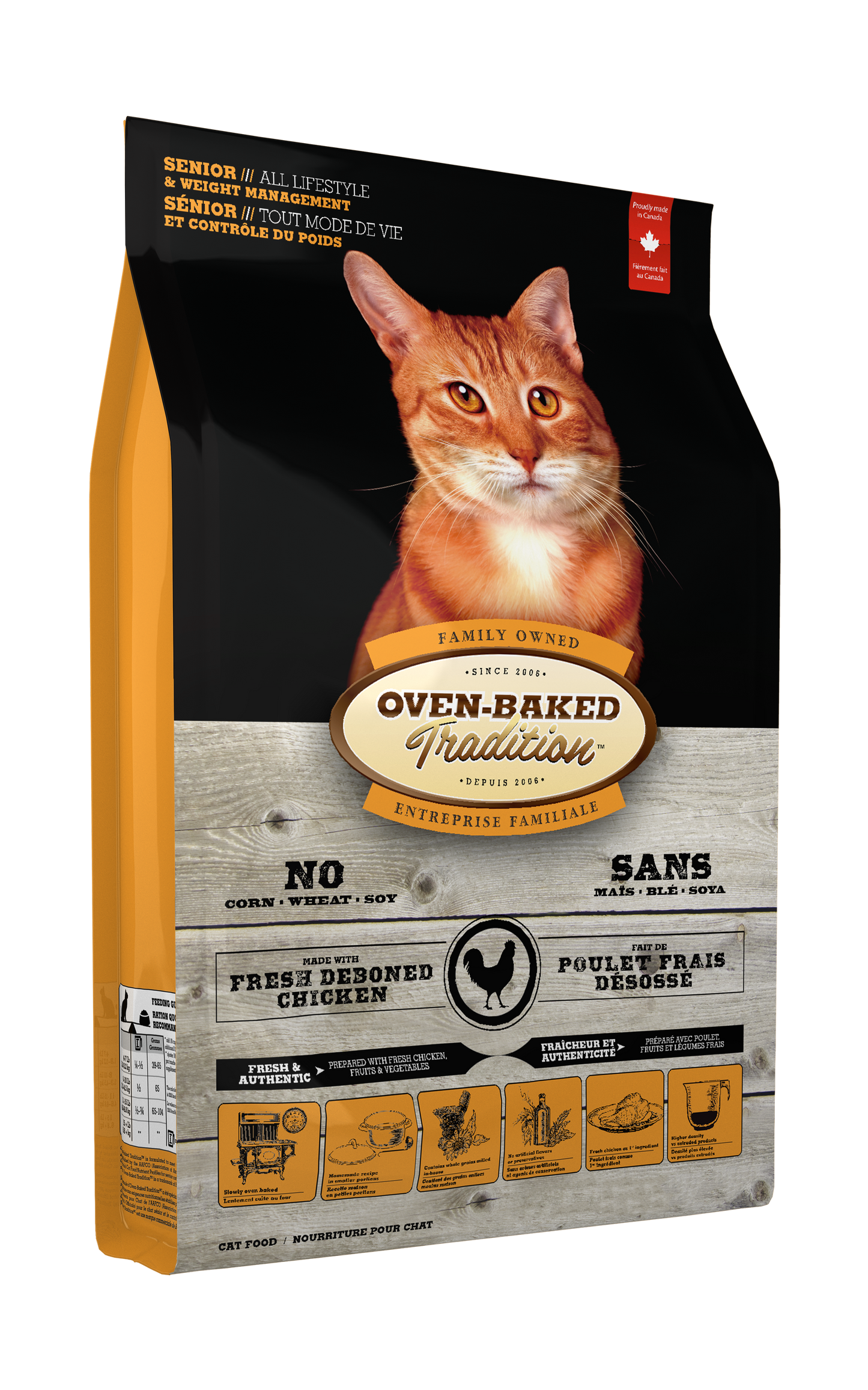 Oven Baked Tradition Gato Senior y Control de Peso Pollo 2.27 Kg