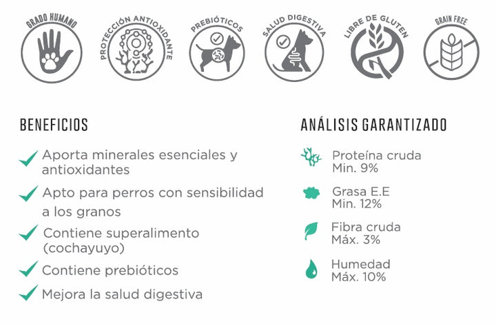 Galleta Grain Free Mini Cookies Chips Marinos para perros - Detalle del producto