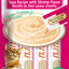 Churu snack líquido sabor atún con camarón para gatos 4 tubos 14 grs vista frontal