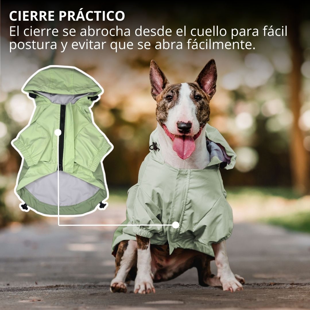 Pet Lounge Cortaviento Impermeable Perros y Gatos HYDROLITE Verde