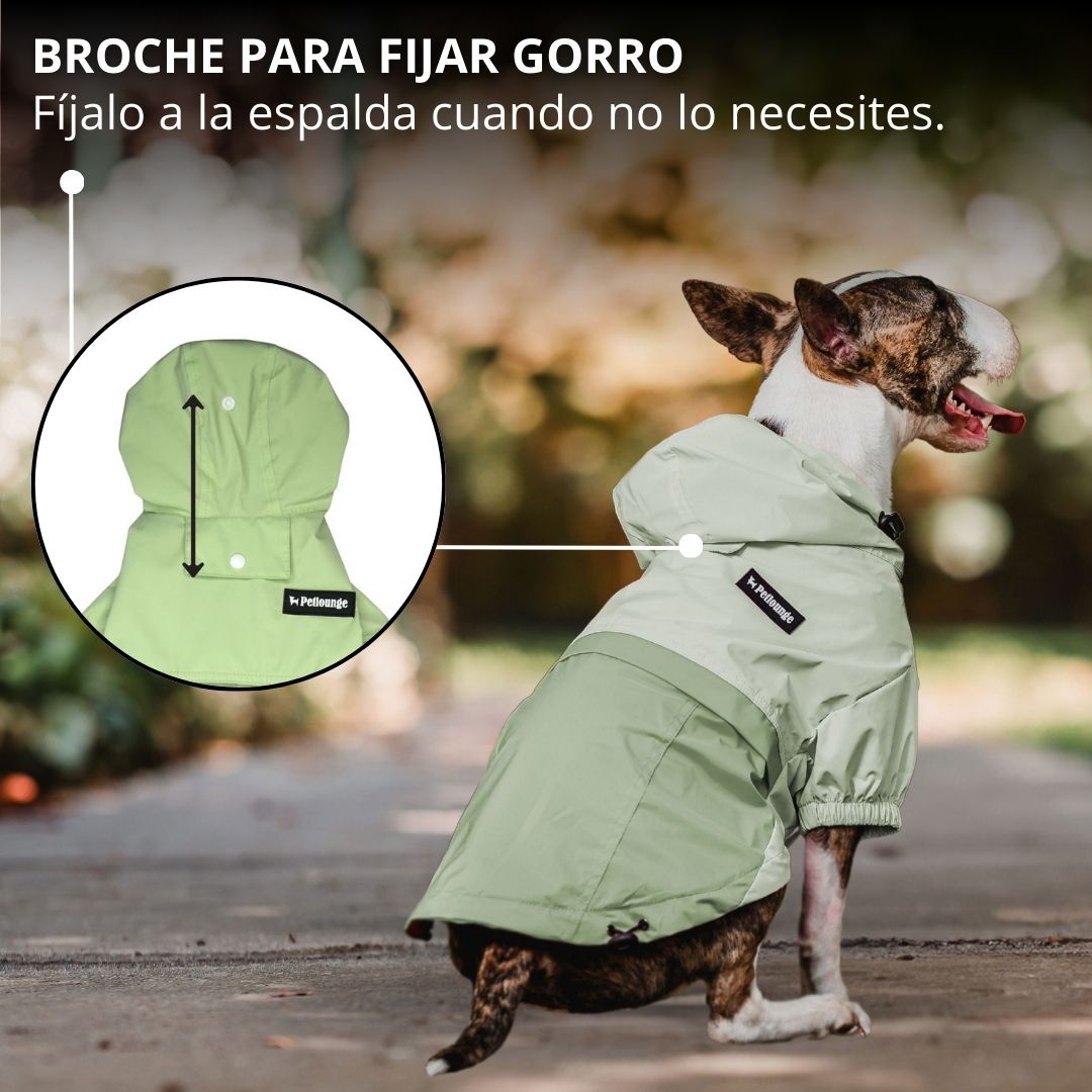 Pet Lounge Cortaviento Impermeable Perros y Gatos HYDROLITE Verde