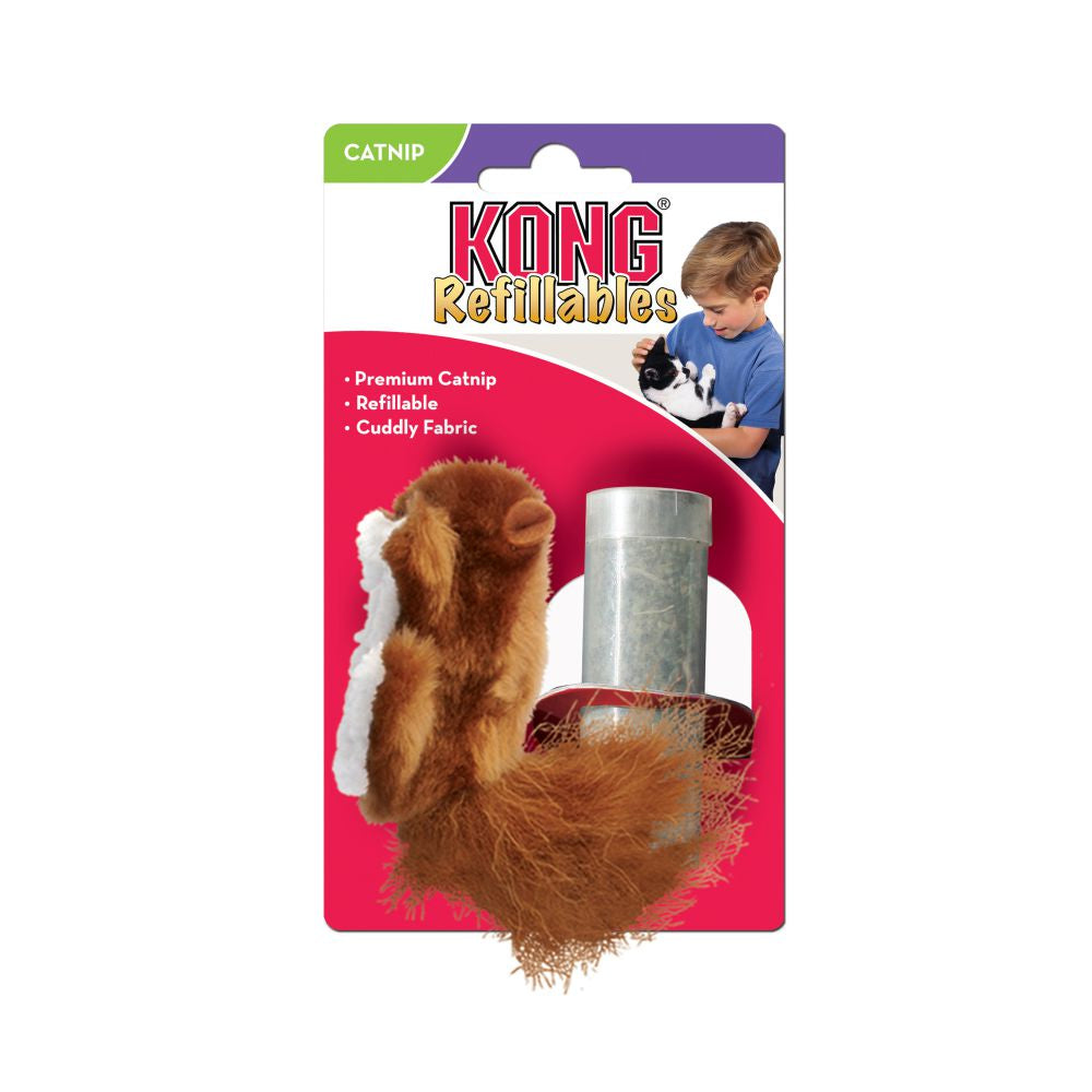 Kong Gatos Juguete Ardilla Rellenable con Catnip