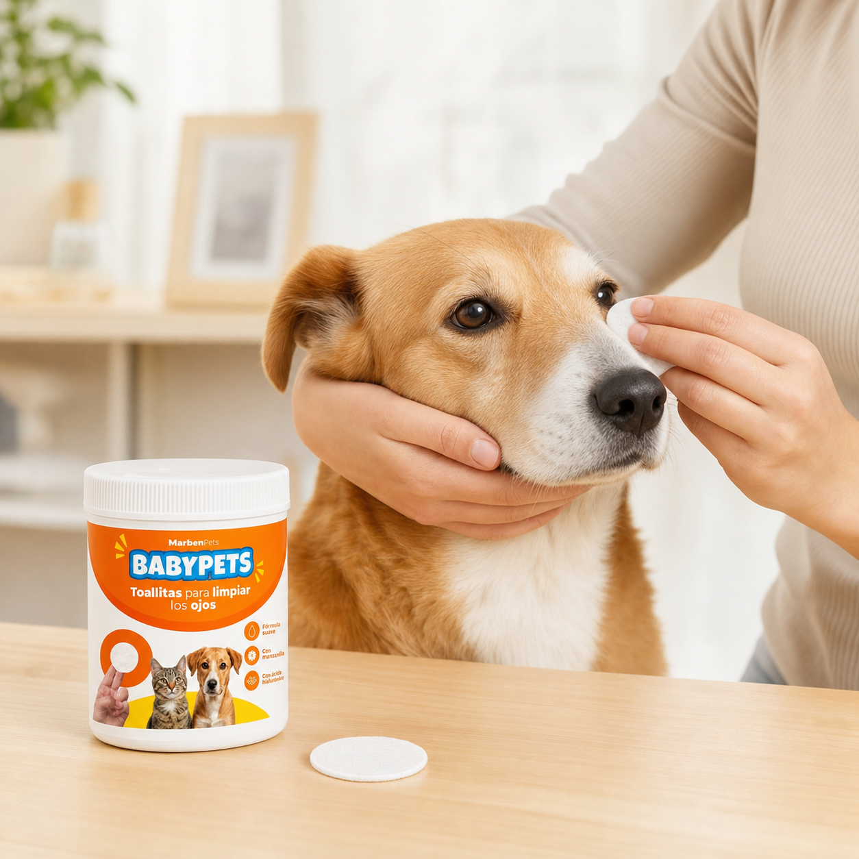 Baby Pets toallitas húmedas para ojos uso en mascota