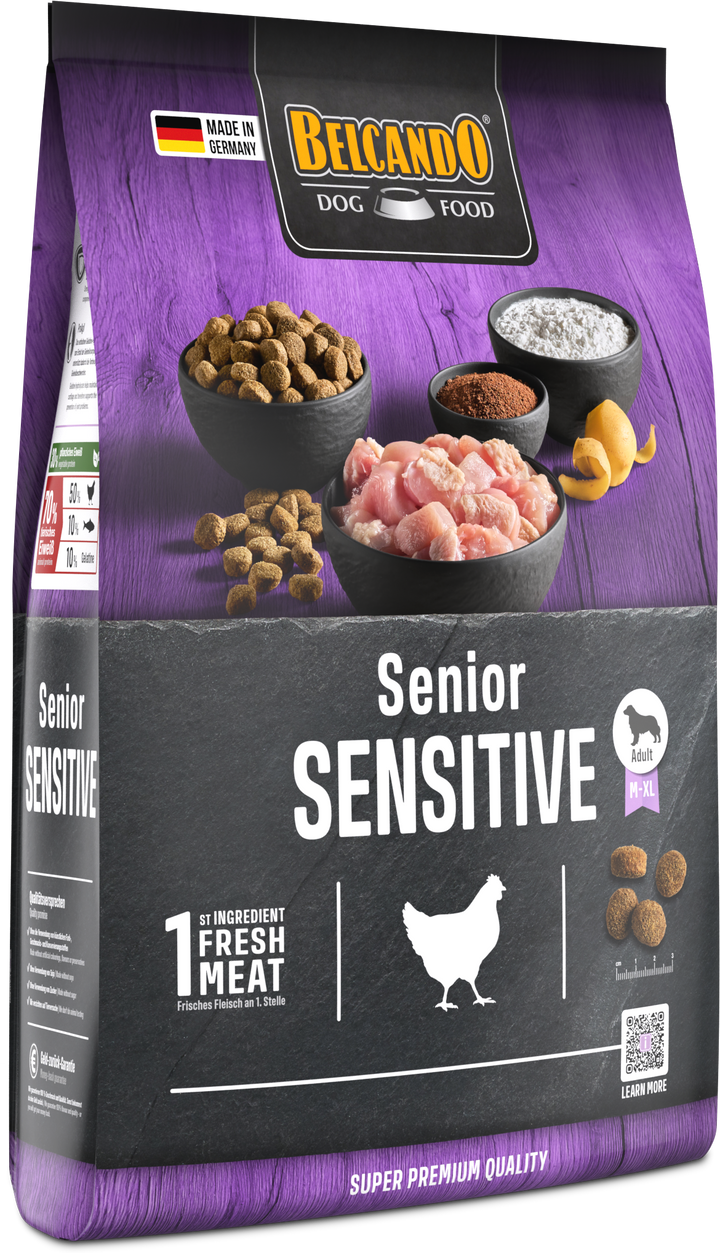 Belcando Senior Sensitive 4 kg saco vista lateral izquierdo