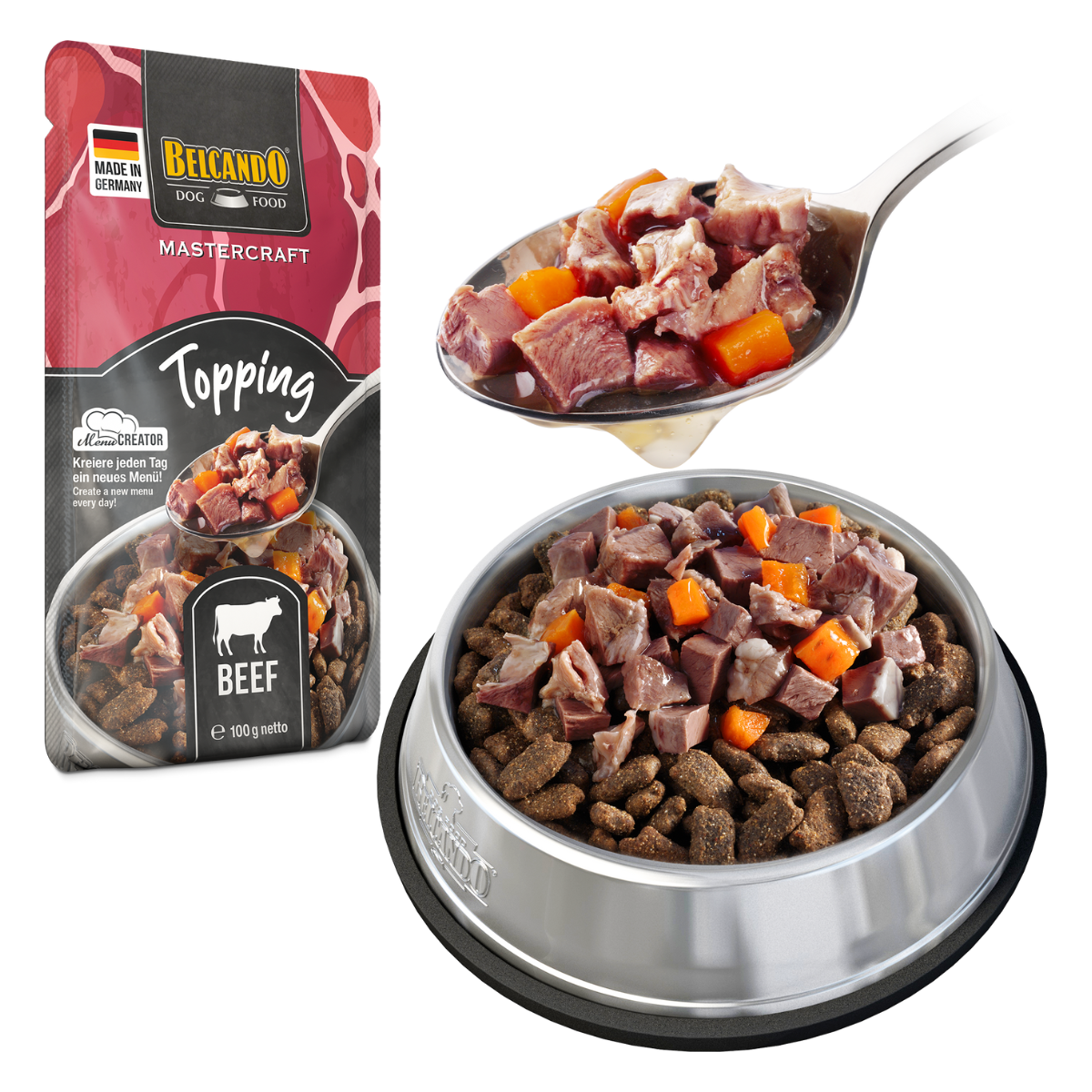 Belcando Perro Mastercraft Topping Ternera Pouch 100 Grs.