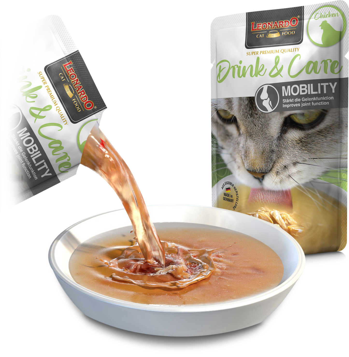 Leonardo Gato Drink & Care Mobility Pollo Pouch 40 Grs.
