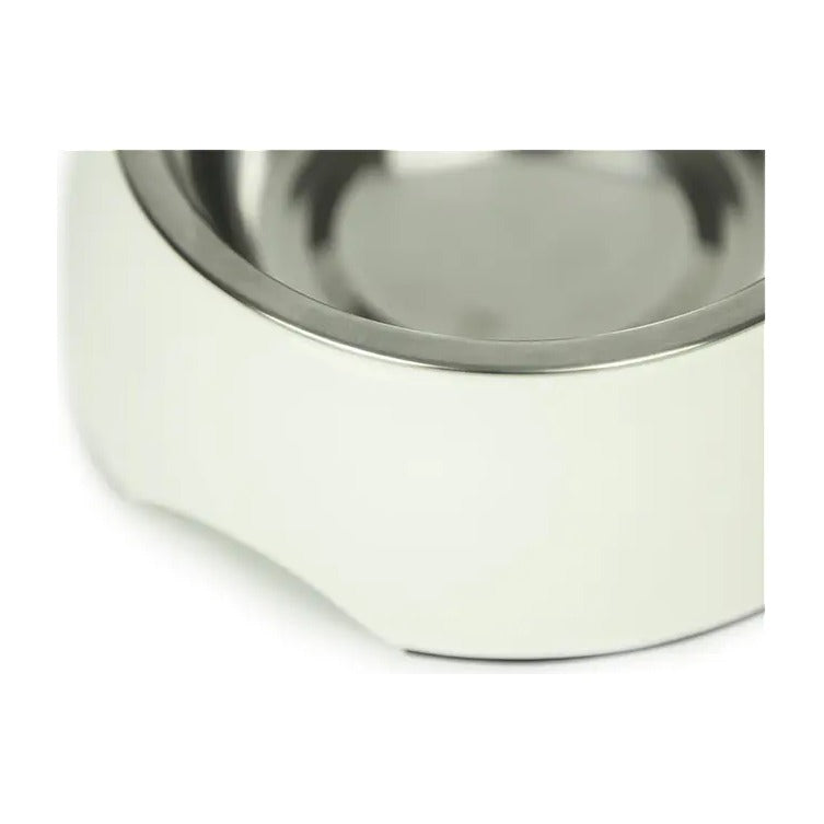 BRNX plato de melamina blanco talla L con recipiente de acero inoxidable, vista 2