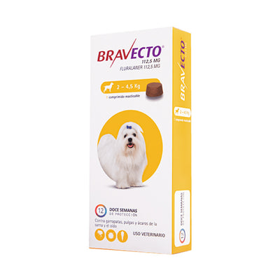 Bravecto Antiparasitario 2 a 4.5 Kg - 1 Comprimido