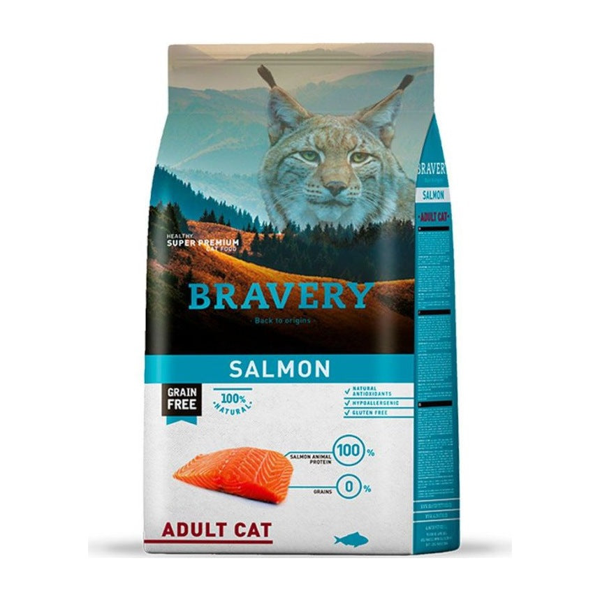 Bravery Salmón Gato Adulto, saco de 7 kg