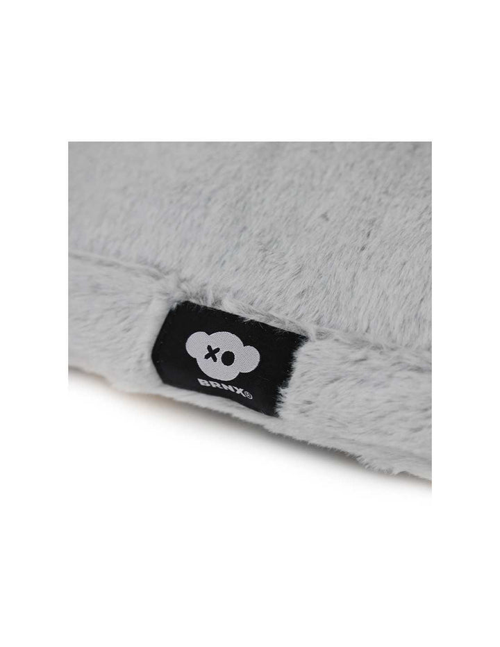 BRNX colchón anti stress gris para perro detalle relleno