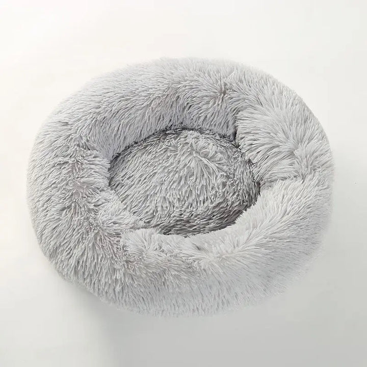 Wonder Dog cama antiestrés dona plush para perros y gatos XXL 100 cm gris claro