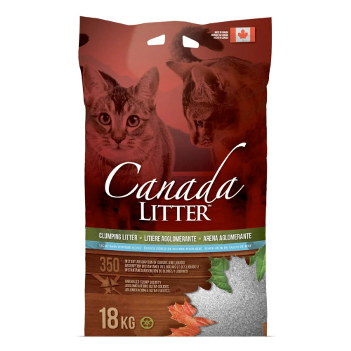 Arena PREMIUM Canada Litter Talco Bebé 18 Kg