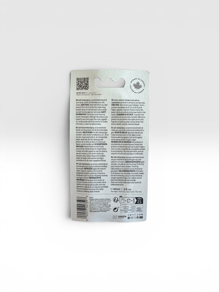 Catit catnip spray gatos 60 ml empaque reverso ingredientes