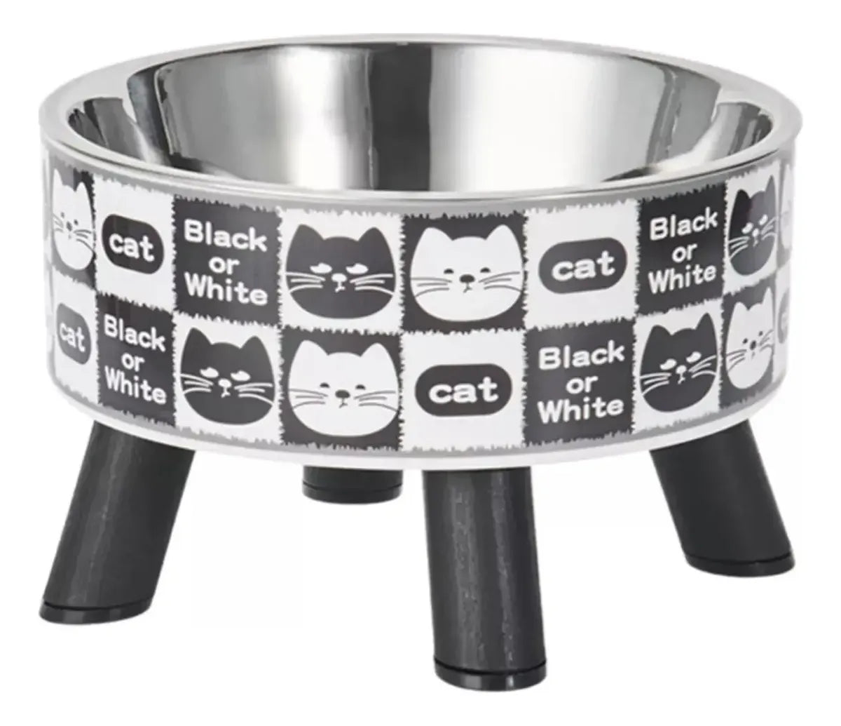 Plato Comedero Elevado Perros y Gatos Caritas 450 ml