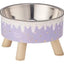 Plato Comedero Elevado Perros y Gatos Morado 450 ml