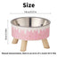 Plato Comedero Elevado Perros y Gatos Rosado 450 ml